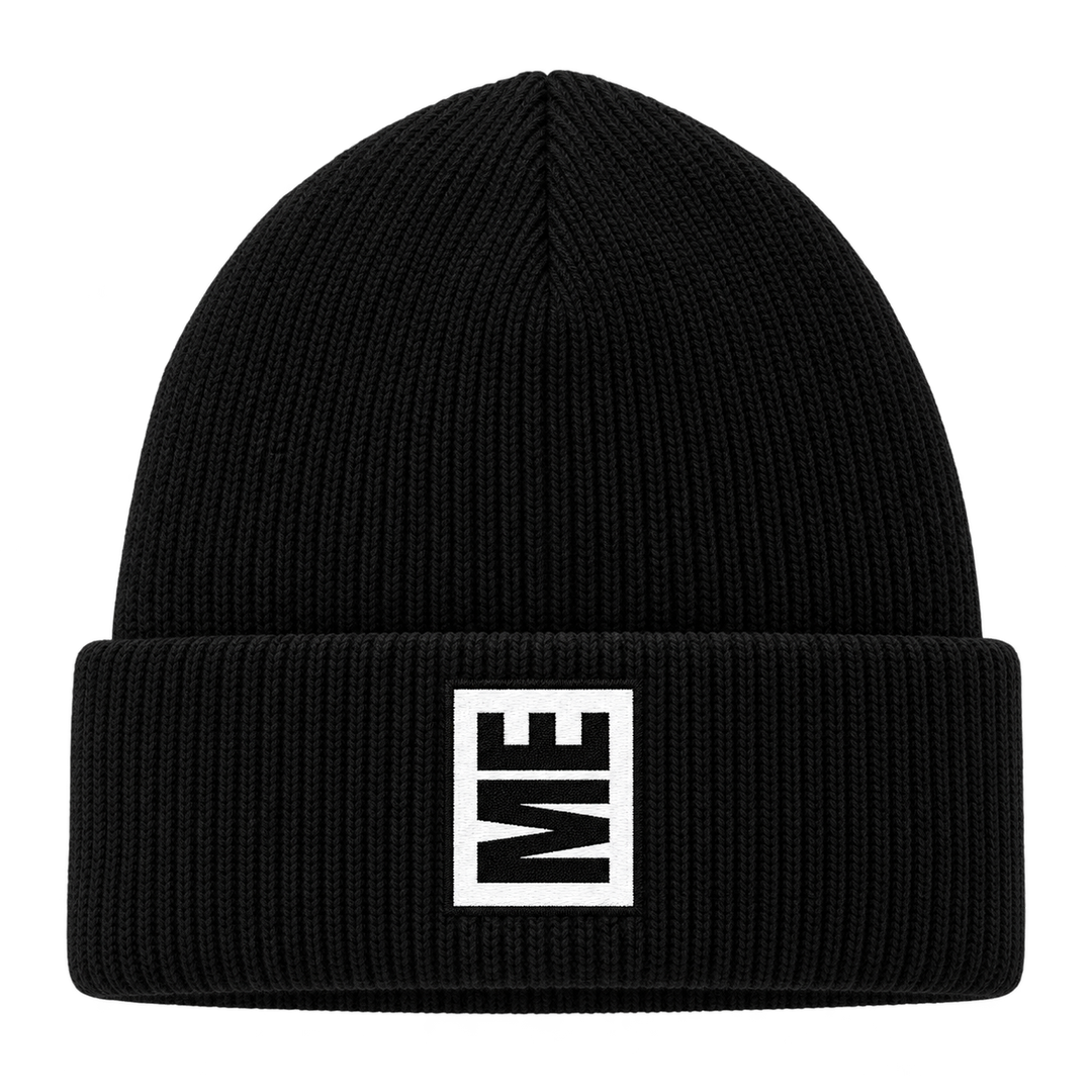 Ribbed Beanie — Black